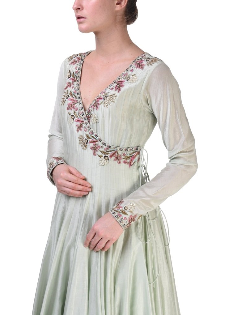 Cotton Silk angarakha Kurta & Dupatta - samantchauhan