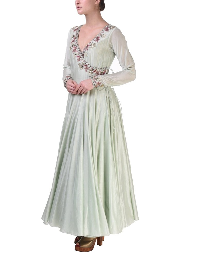 Cotton Silk angarakha Kurta & Dupatta - samantchauhan