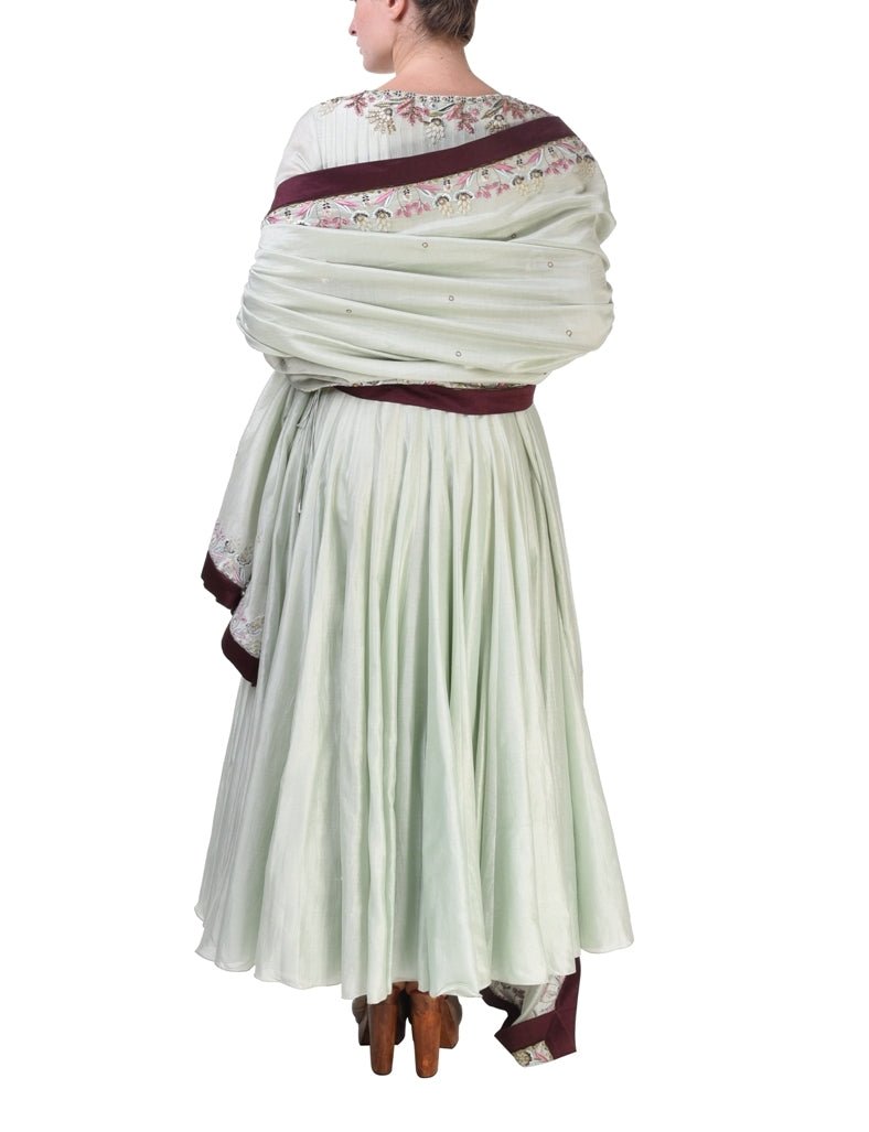 Cotton Silk angarakha Kurta & Dupatta - samantchauhan