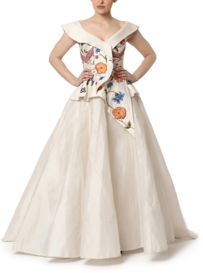 Cotton silk Corset Gown - samantchauhan