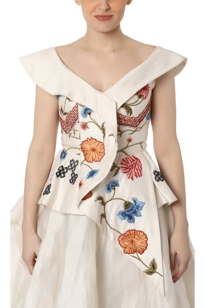 Cotton silk Corset Gown - samantchauhan