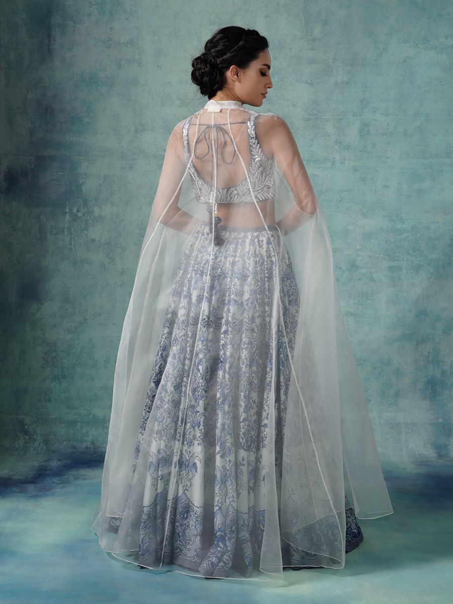 Cotton Silk lehenga set showcasing digital prints - samantchauhan Apparel & Accessories