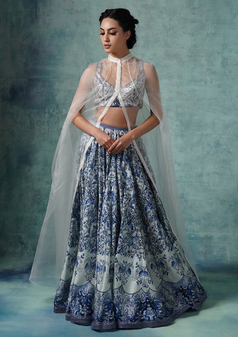 Cotton Silk lehenga set showcasing digital prints - samantchauhan Apparel & Accessories