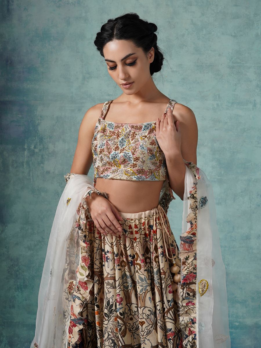 Digital prints lehenga set in cotton silk - samantchauhan Apparel & Accessories