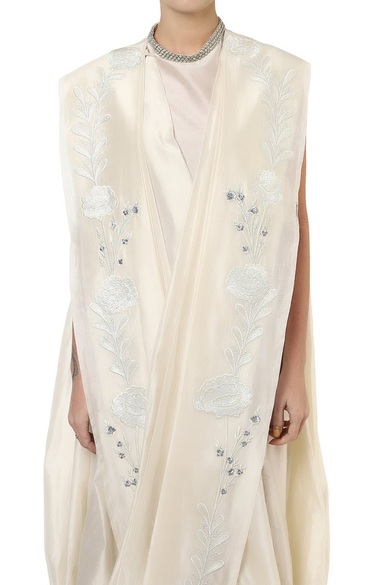 Draped Embroidered Dhoti Jumpsuit - samantchauhan