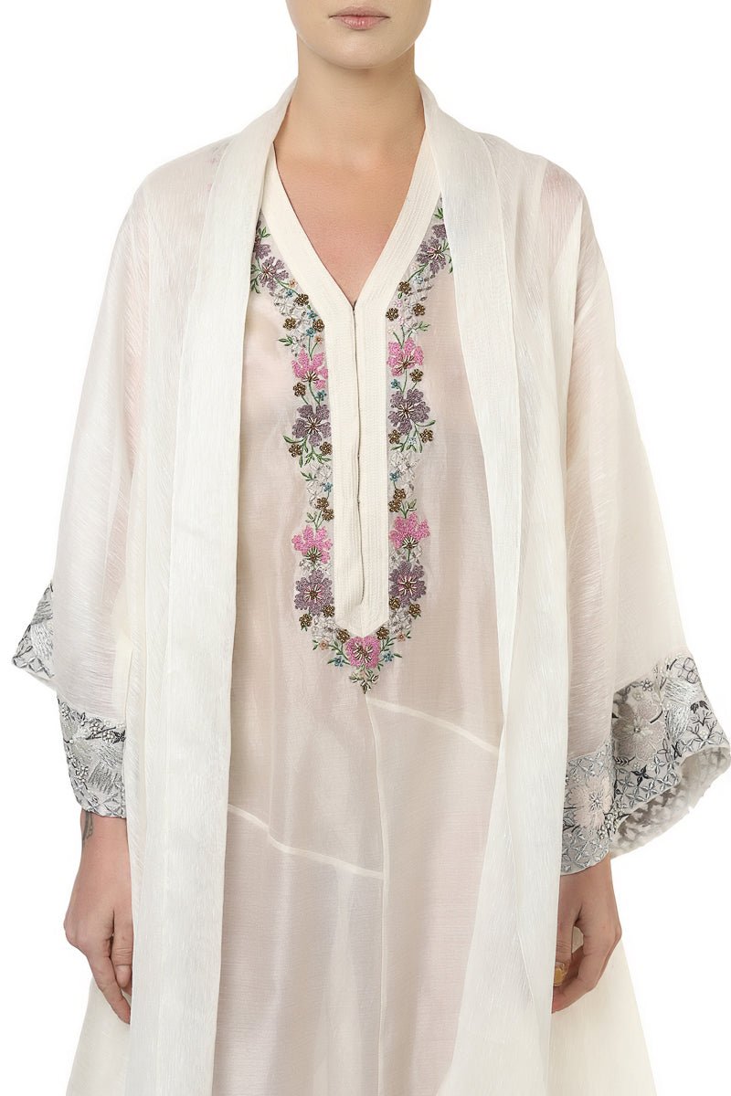 Draped Inner Dress & Long Jacket - samantchauhan