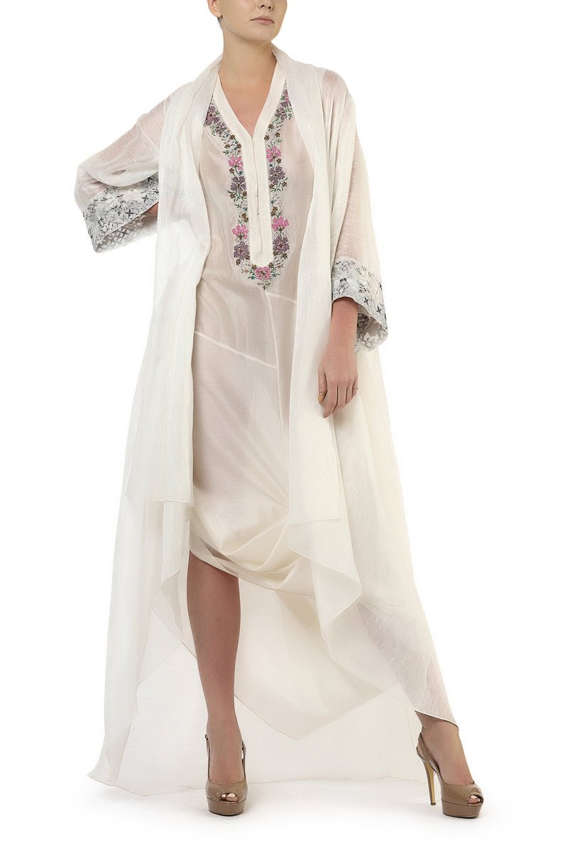 Draped Inner Dress & Long Jacket - samantchauhan