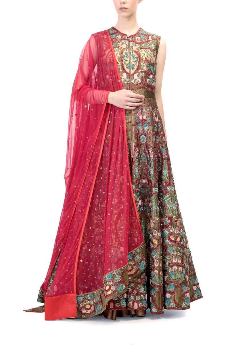 Embroidered Anarkali & dupatta - samantchauhan