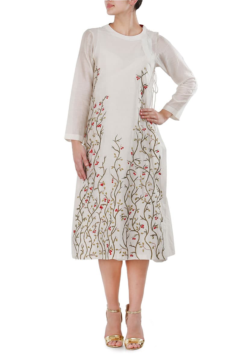 Embroidered Angarakha style Kurta - samantchauhan