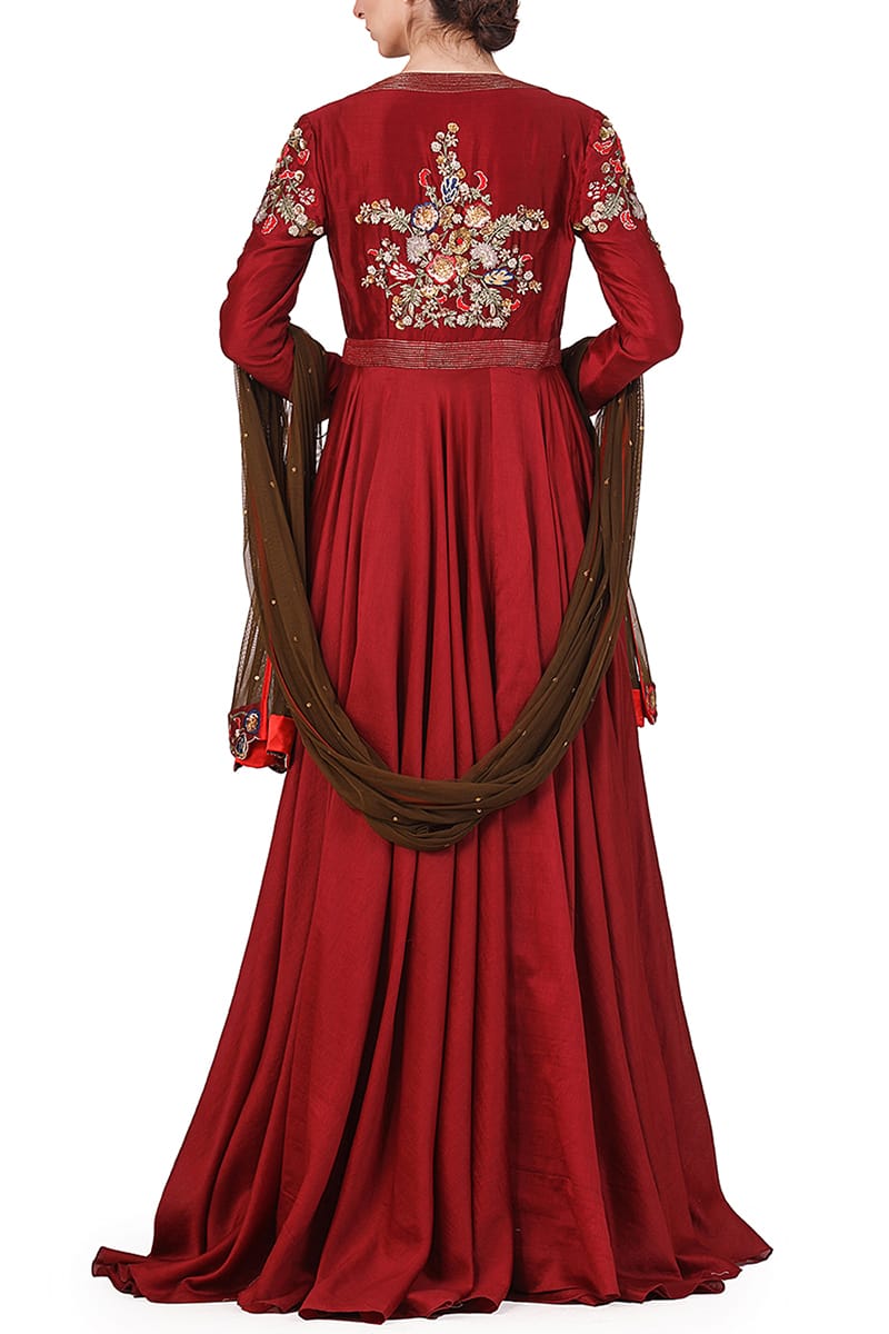 Embroidered Angarkha Kurta - samantchauhan