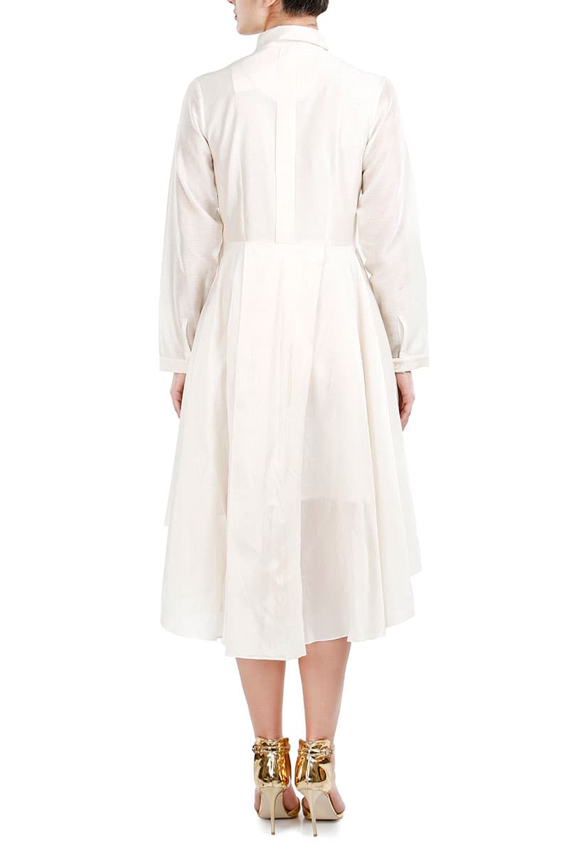 Embroidered Asymmetric Pocket - detailed Dress - samantchauhan