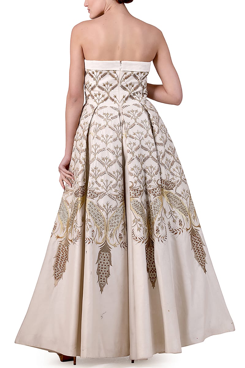 Embroidered Corset Gown - samantchauhan