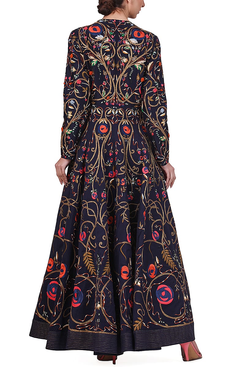 Embroidered Floor - Length Gown - samantchauhan