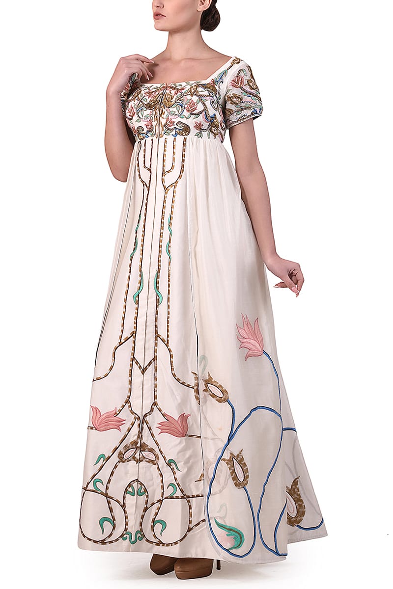 Embroidered Floor - length Gown - samantchauhan