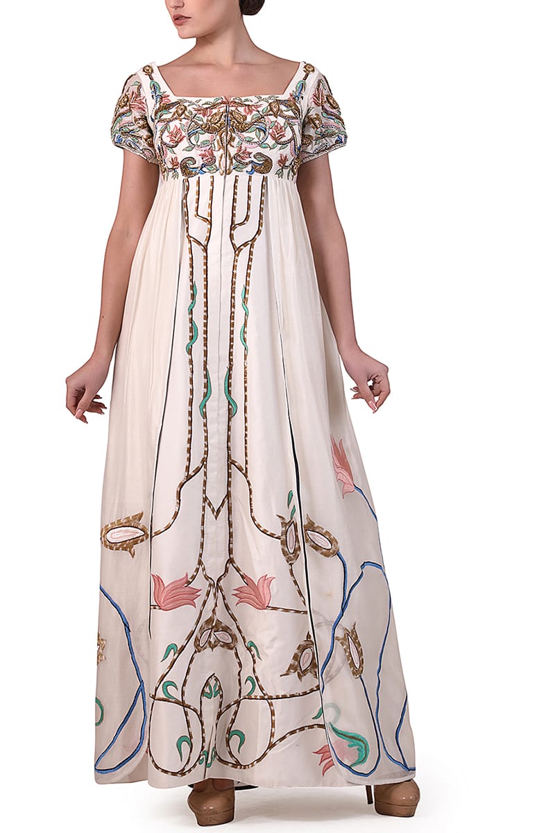Embroidered Floor - length Gown - samantchauhan