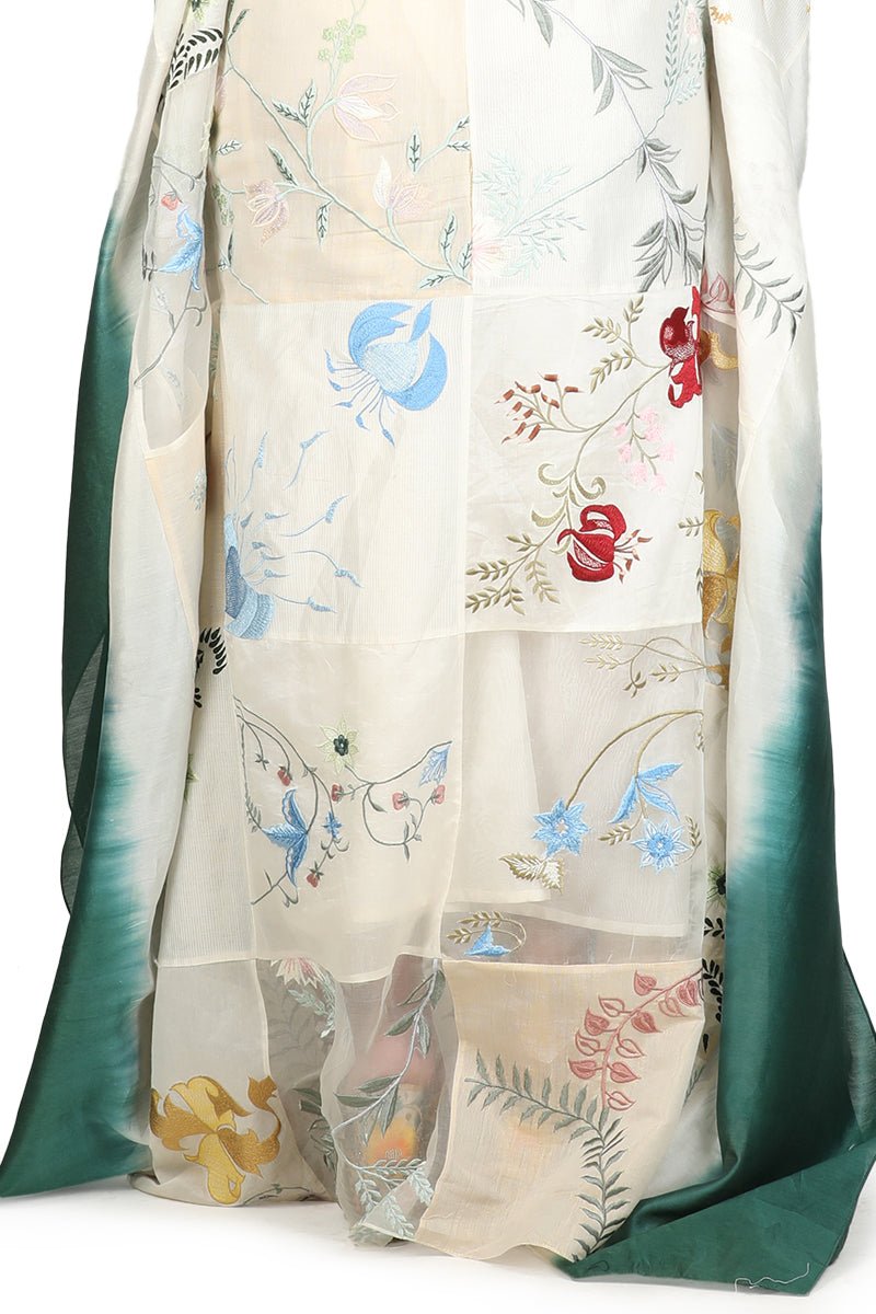 Embroidered Kaftan dress in organza - samantchauhan Dresses