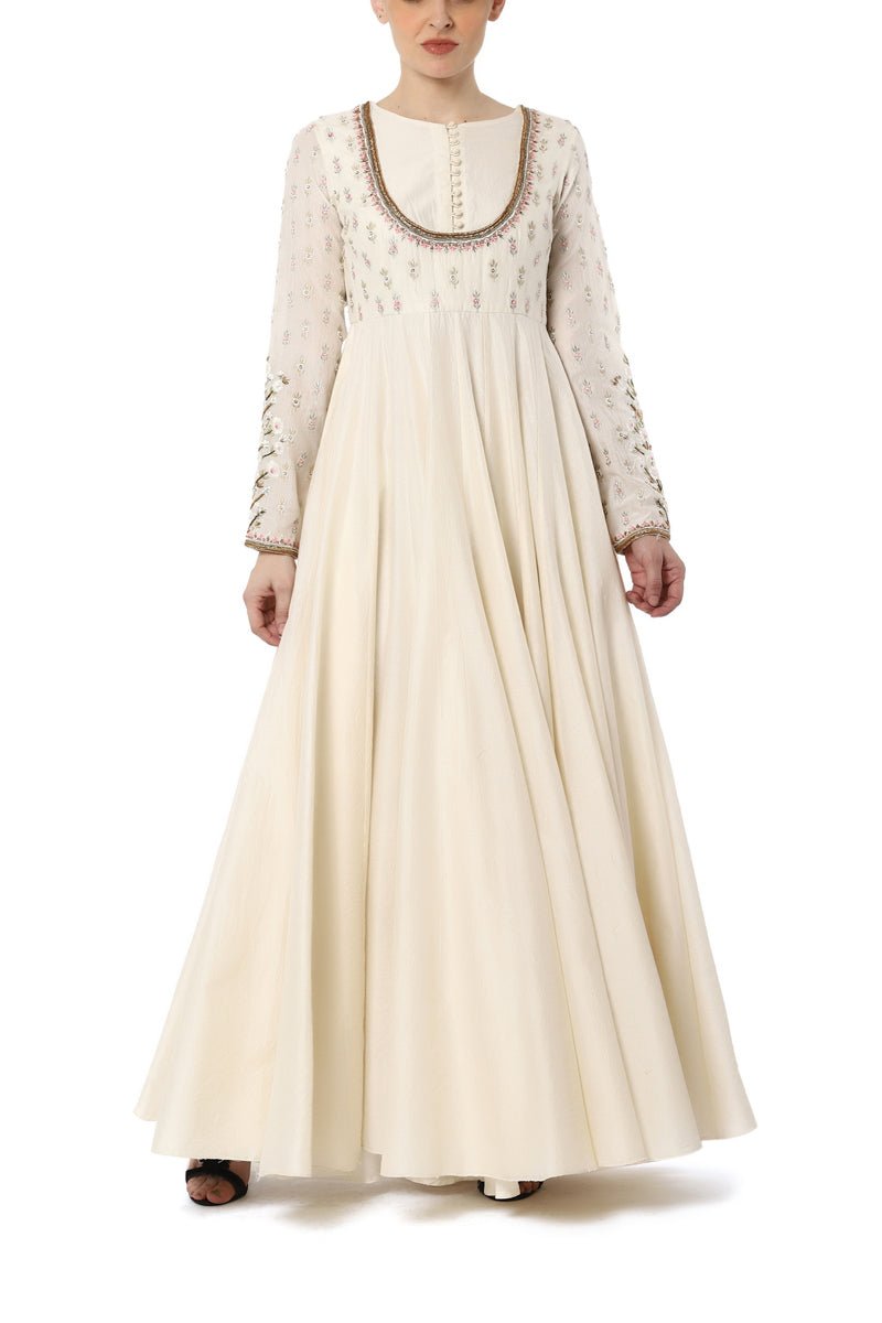 Embroidered Neck Angrakha - samantchauhan