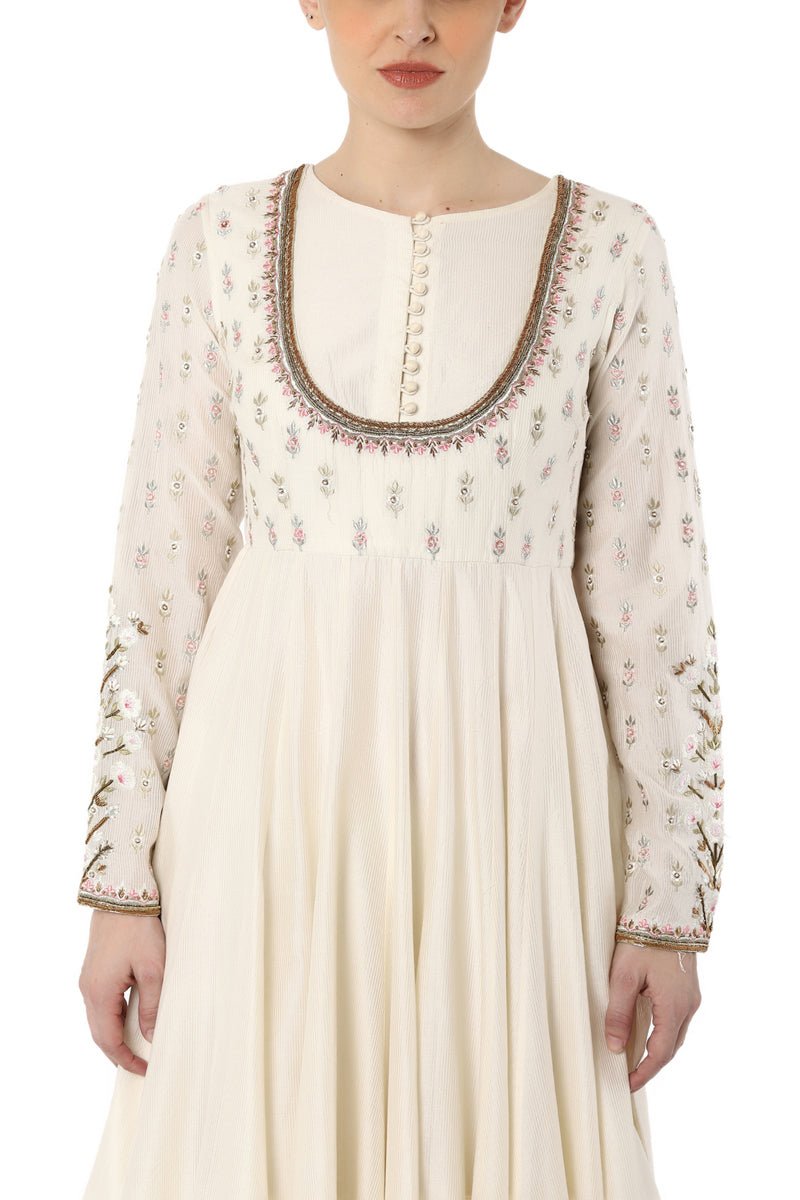 Embroidered Neck Angrakha - samantchauhan
