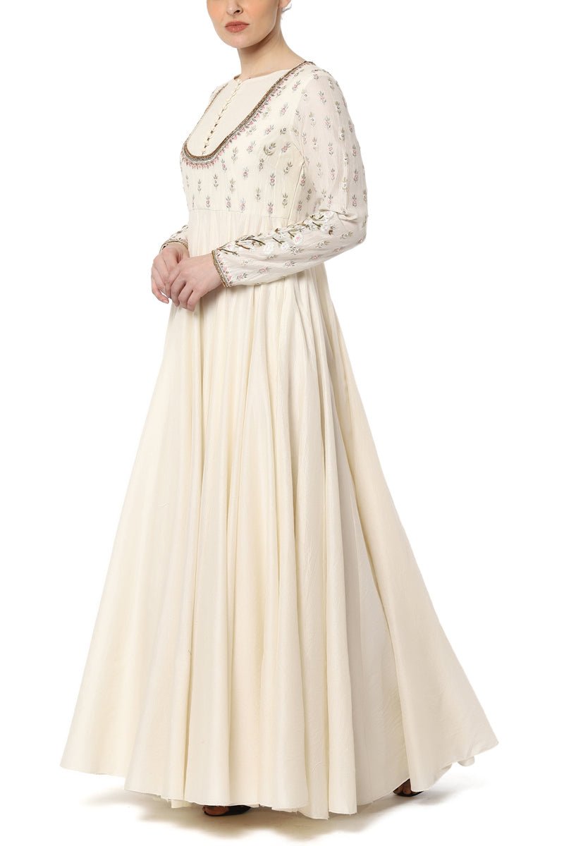 Embroidered Neck Angrakha - samantchauhan