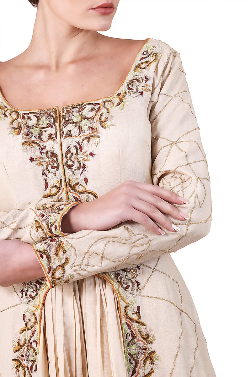 Embroidered Panelled Kurta - samantchauhan