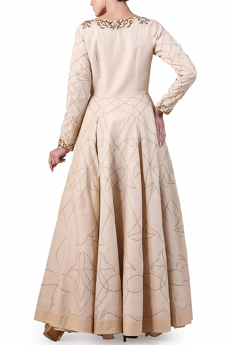 Embroidered Panelled Kurta - samantchauhan