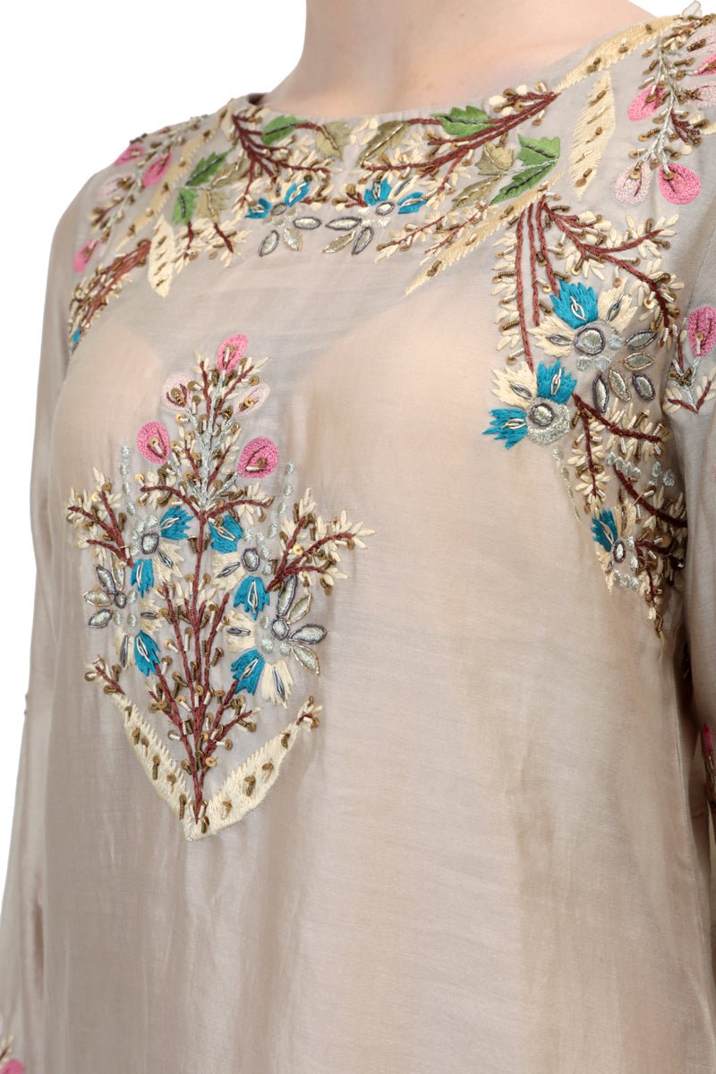 Embroidered Straight Kurta - samantchauhan