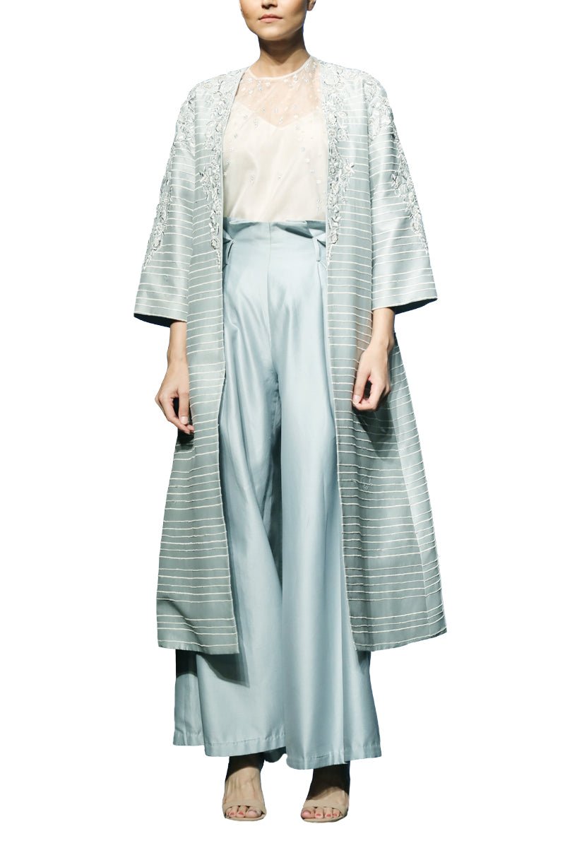 Embroidered Top, Pants & Jacket - samantchauhan