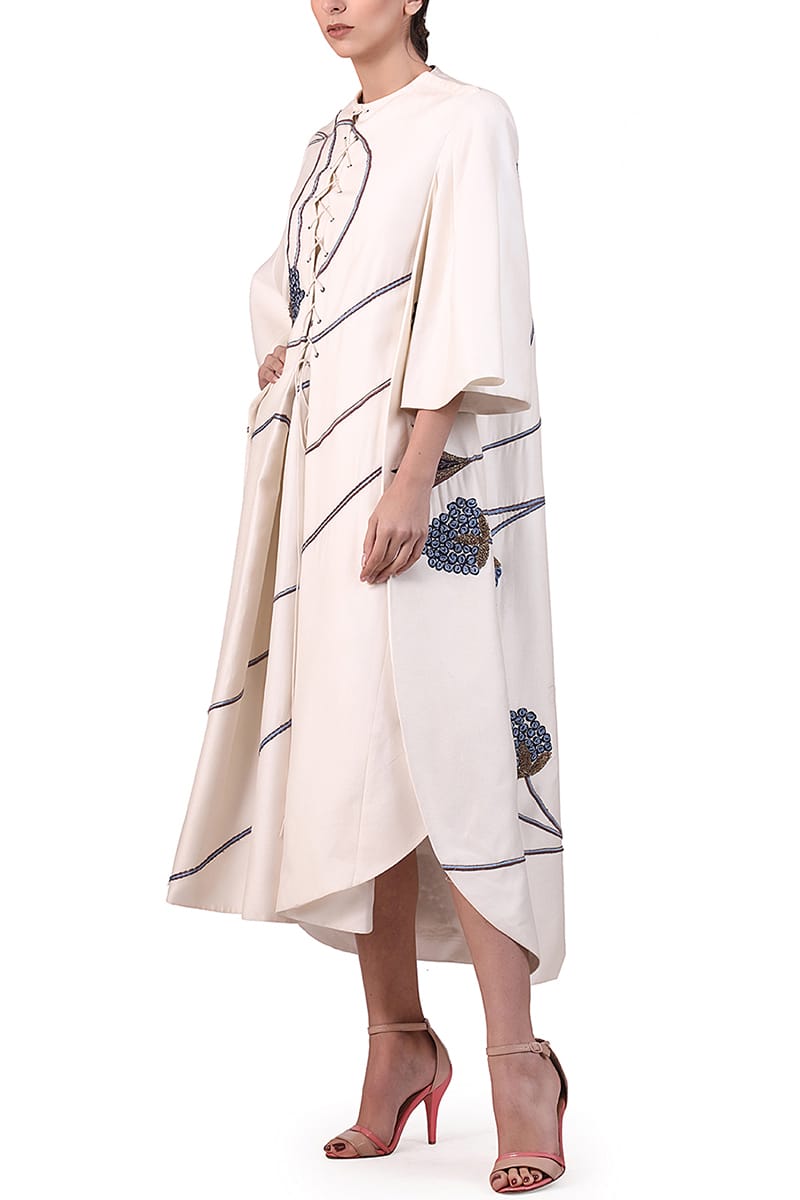 Eyelid Lace Tie - up Dress - samantchauhan