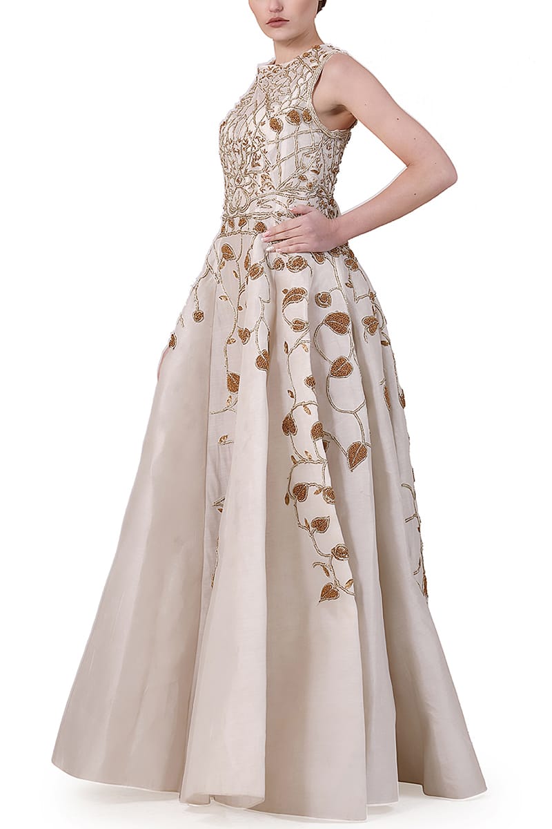 Fit & Flare Embellished Gown - samantchauhan