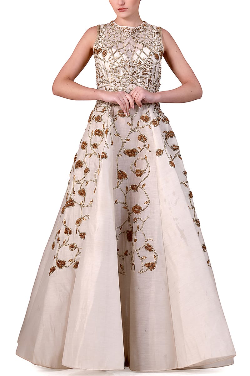 Fit & Flare Embellished Gown - samantchauhan