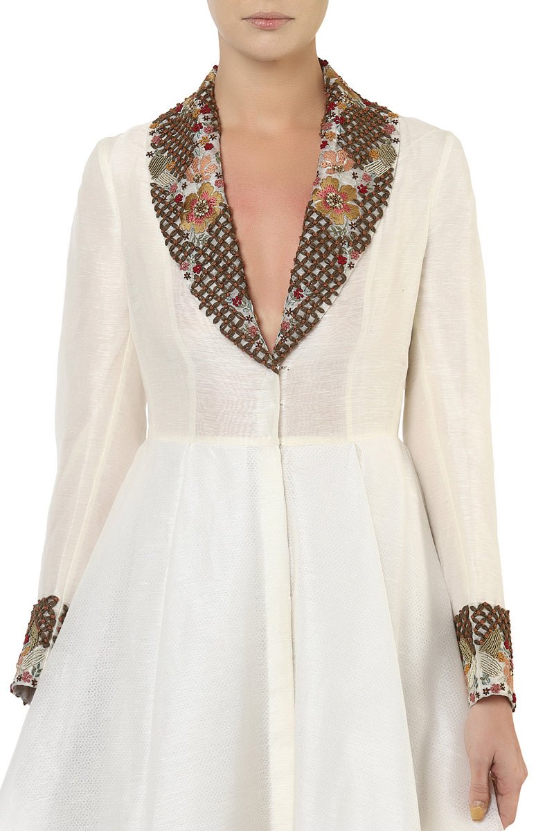 Fit & Flare Embroidered Gown - samantchauhan