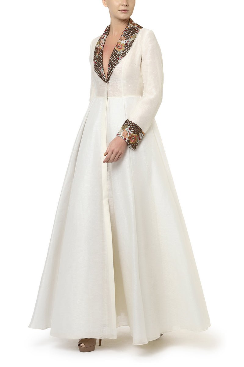 Fit & Flare Embroidered Gown - samantchauhan