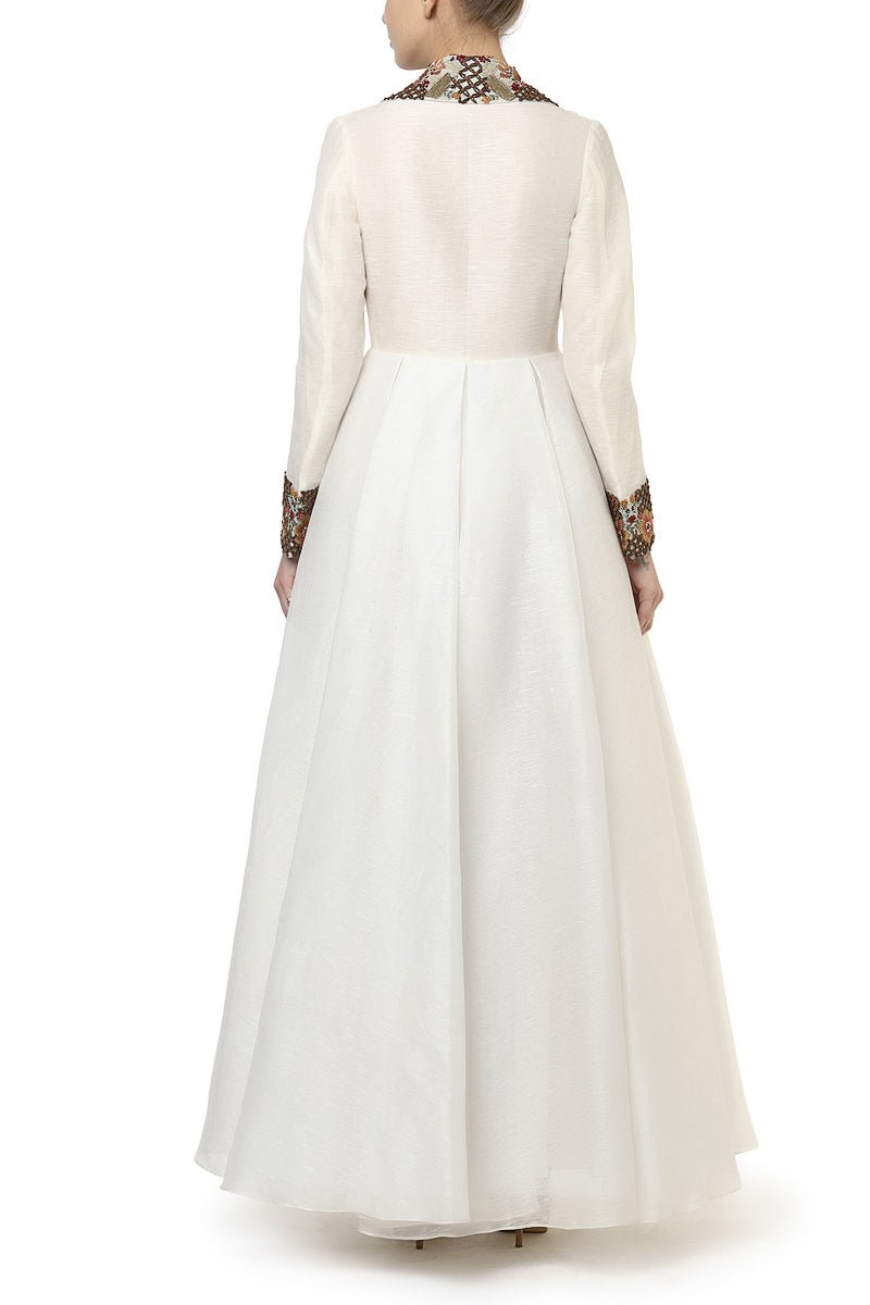 Fit & Flare Embroidered Gown - samantchauhan