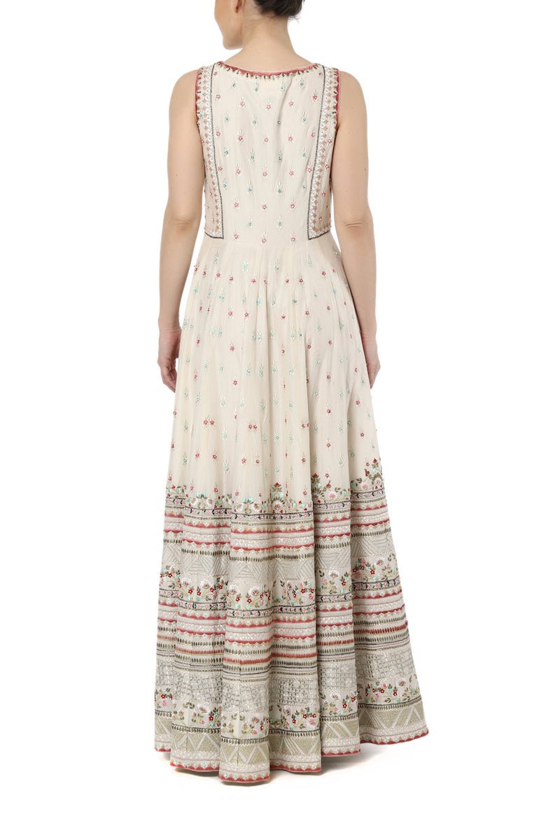 Floor Length Embroidered Dress - samantchauhan