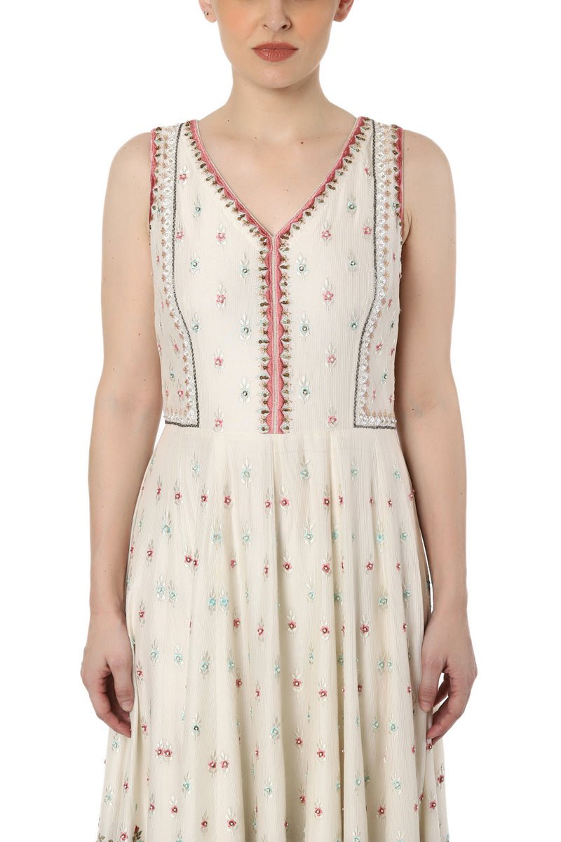 Floor Length Embroidered Dress - samantchauhan