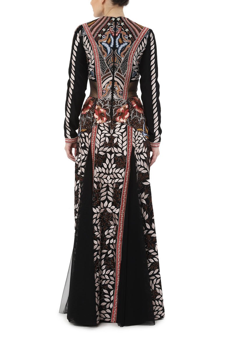 Floor - length embroidered gown - samantchauhan