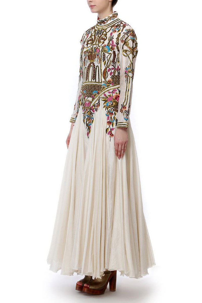Floral Embroidered anarkali - samantchauhan