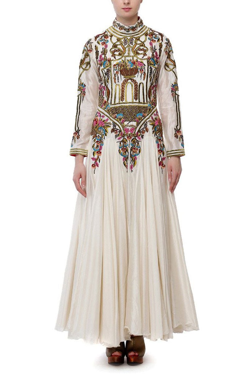 Floral Embroidered anarkali - samantchauhan