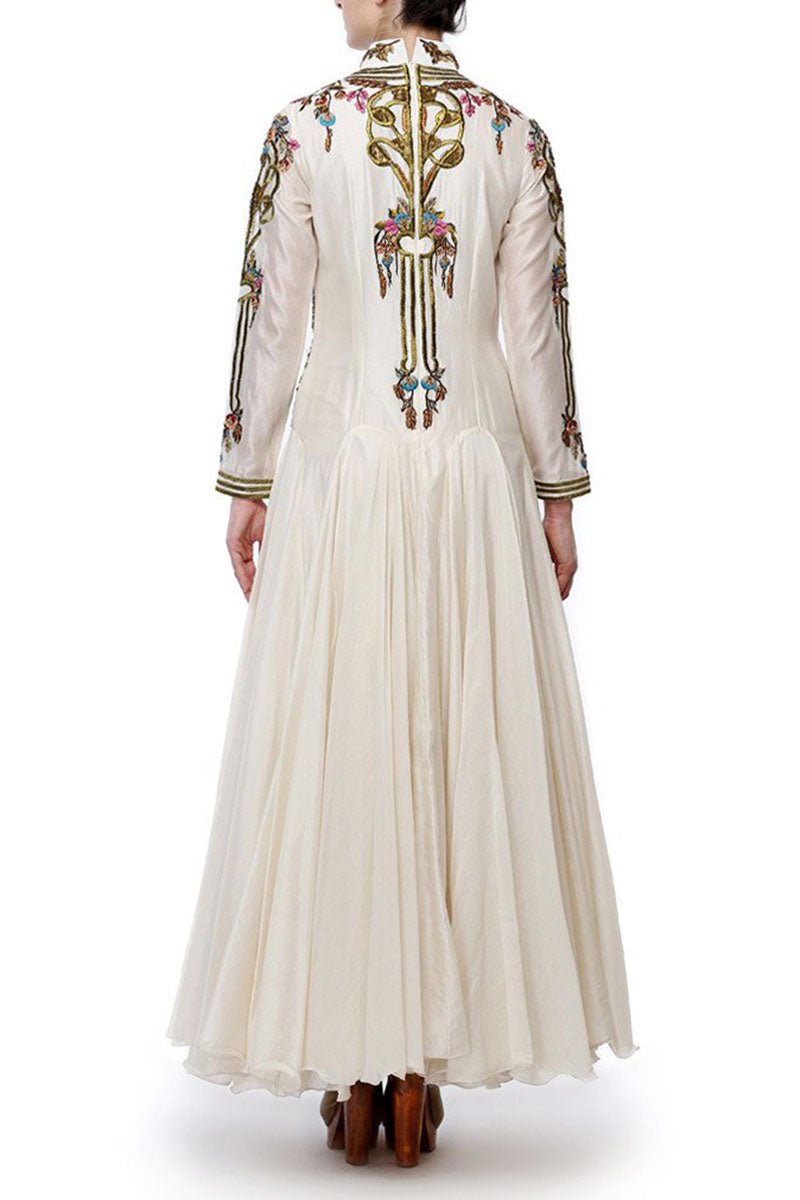 Floral Embroidered anarkali - samantchauhan