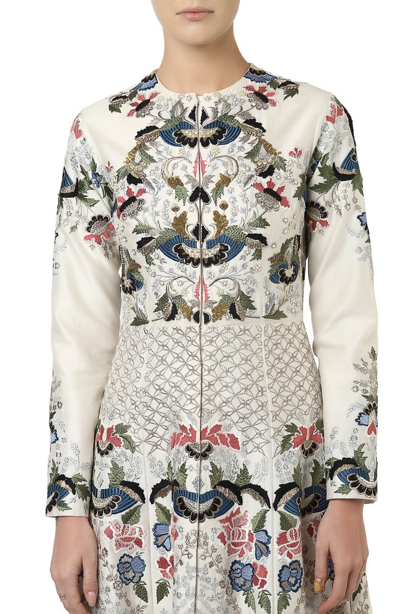 Floral Embroidered Gown - samantchauhan