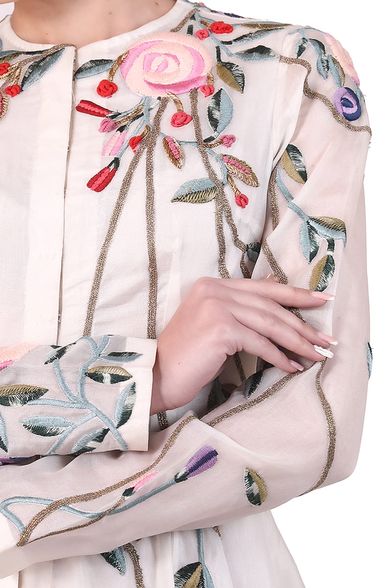 Floral Embroidered Gown - samantchauhan