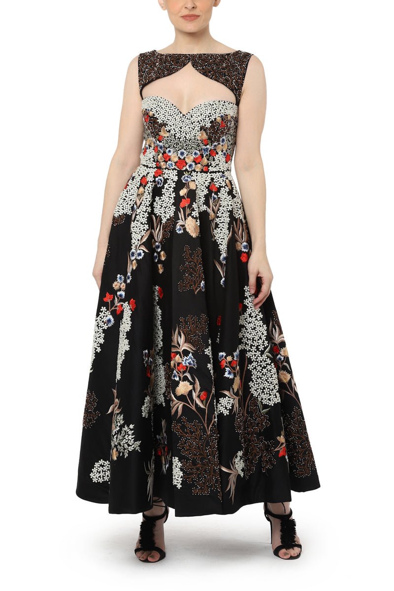 Front key hole neck gown - samantchauhan