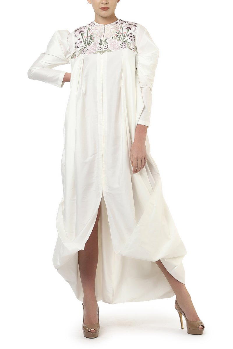 Front - Opening Draped Dress - samantchauhan