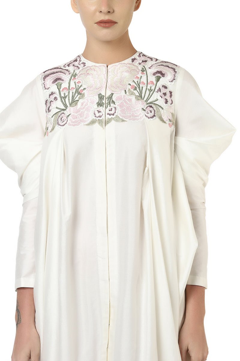 Front - Opening Draped Dress - samantchauhan