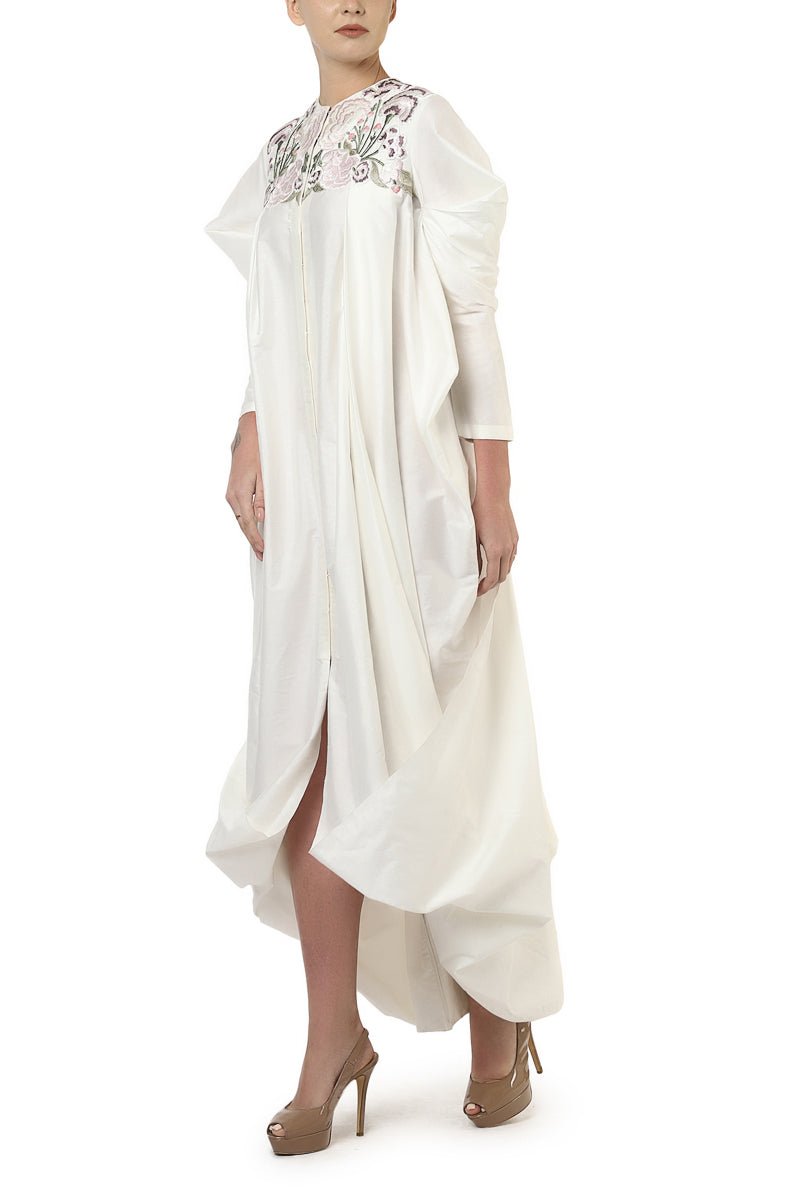 Front - Opening Draped Dress - samantchauhan