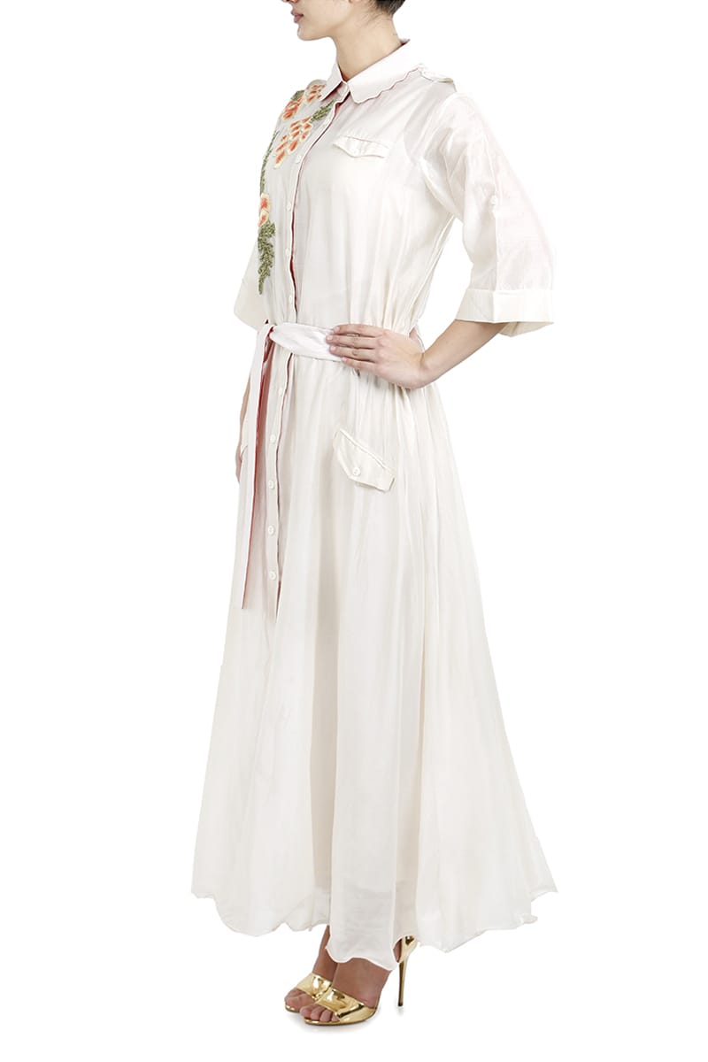 Front - Tie Shirt style Dress - samantchauhan