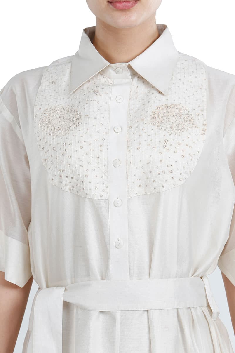 Front Tie - up Burn - effect Dress - samantchauhan