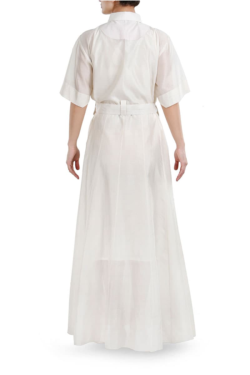 Front Tie - up Burn - effect Dress - samantchauhan