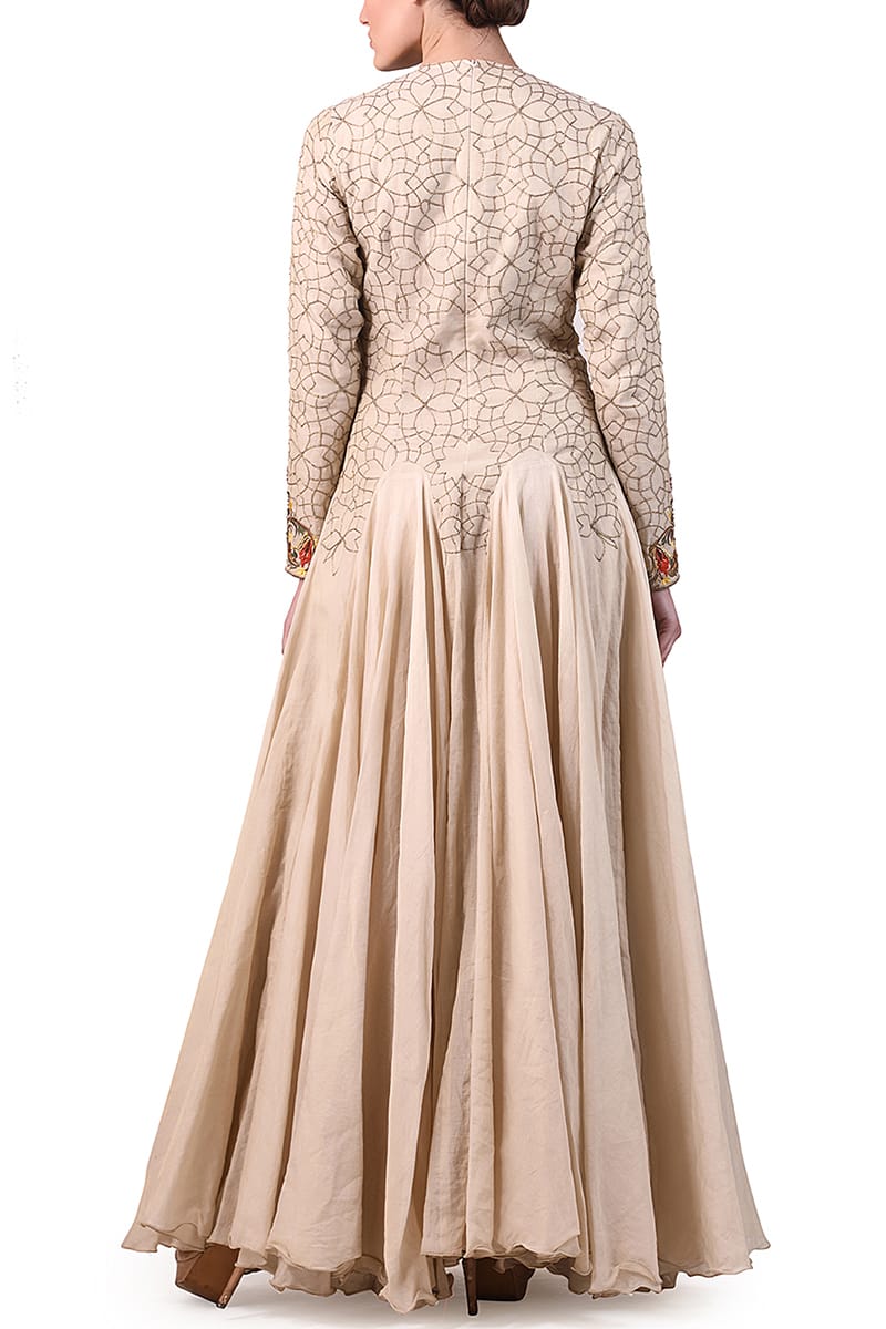 Geometric & Floral Embroidered dress - samantchauhan