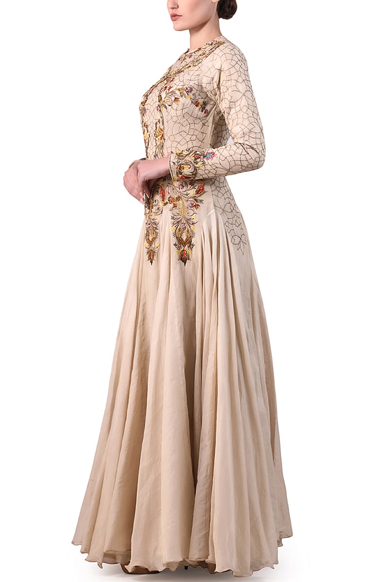 Geometric & Floral Embroidered dress - samantchauhan